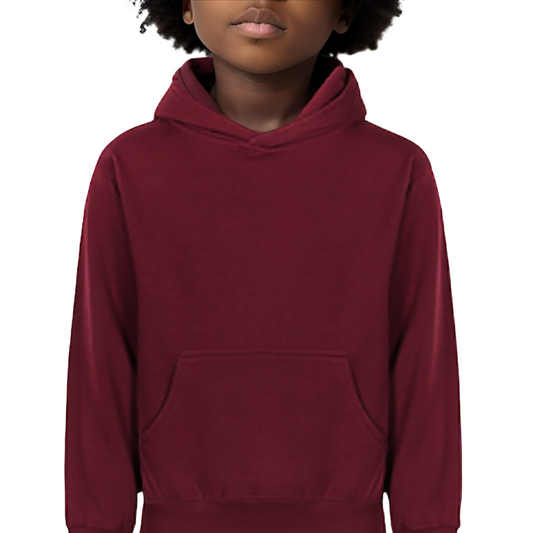 Custom Burgundy Youth Hoodie